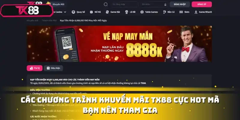Các chương trình khuyến mãi TX88 cực Hot mà bạn nên tham gia